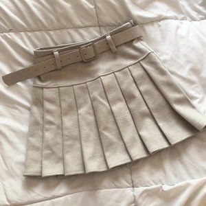 princess polly beige daphne mini skirt